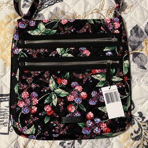 Vera Bradley Iconic Triple Zip Hipster Crossbody/Shoulder bag Winter Berry NWT